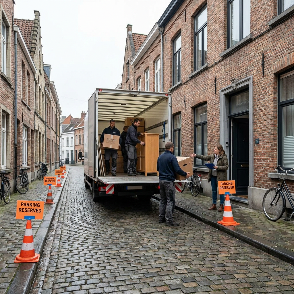 Parkeerverbod regelen op verhuisdag