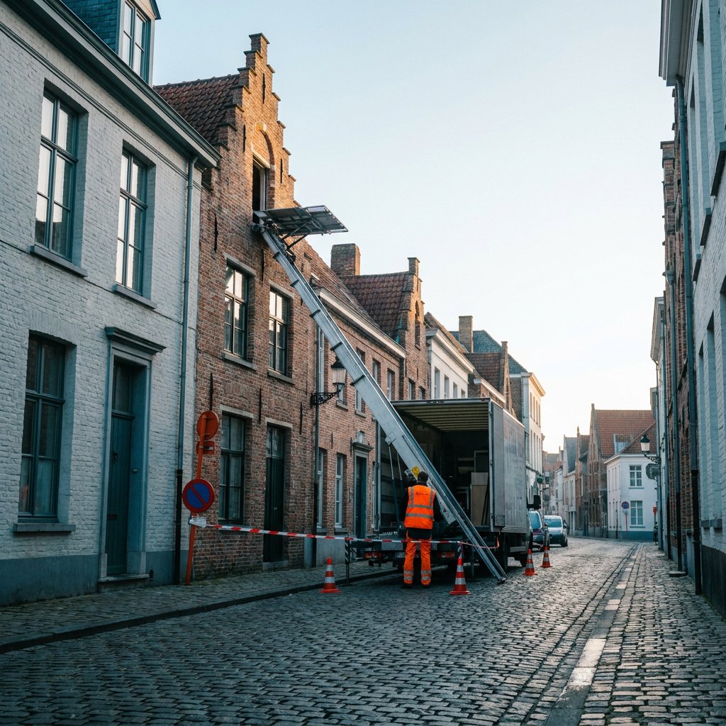 Parkeerverbod verhuislift Brugge